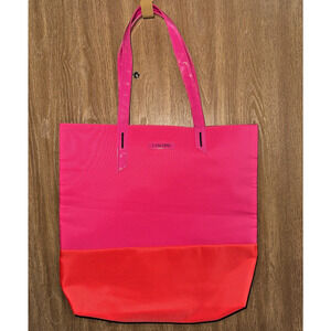 Lancôme Paris Tote Bag Pink & Orange With Flamingo Lining | Beach Shoulder Bag